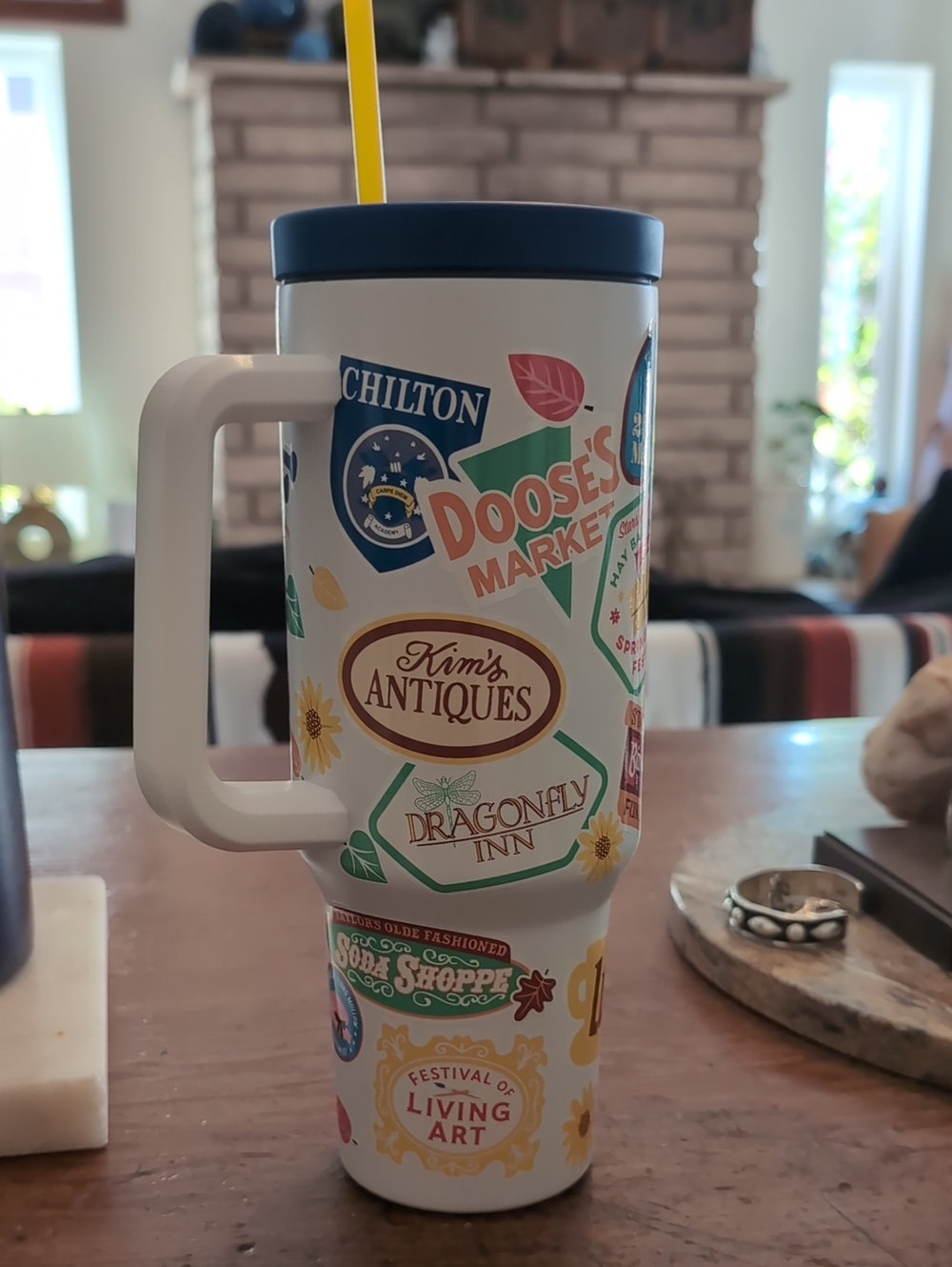 Gilmore Girls Stars Hollow Town Festivals Insulated Travel Cup, 40 oz.